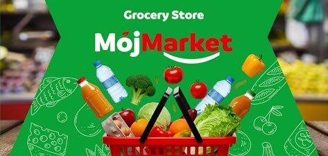 MojMarket grocery store banner