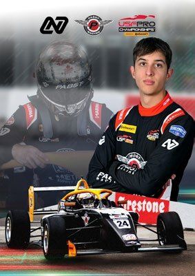 Racing driver promotional poster